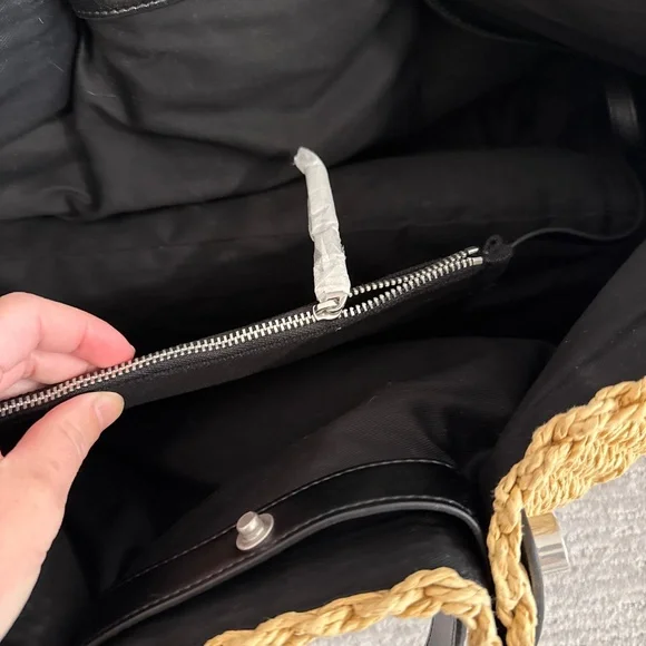 NWOT Allsaints Allington Paper Straw tote - Picture 4 of 4